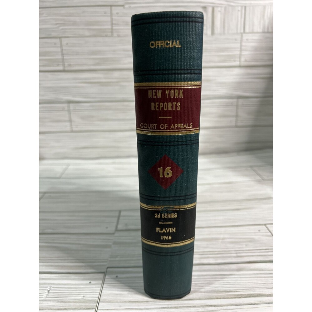 NEW YORK REPORTS BOOK Court of Appeals NY 2d Series Flavin 1966 Vol 16